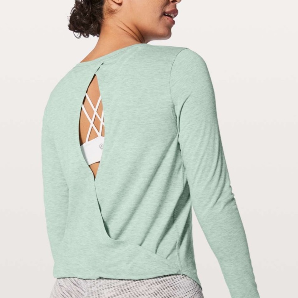 Lululemon Wild Twist Long Sleeve - Heathered Tonic Sea